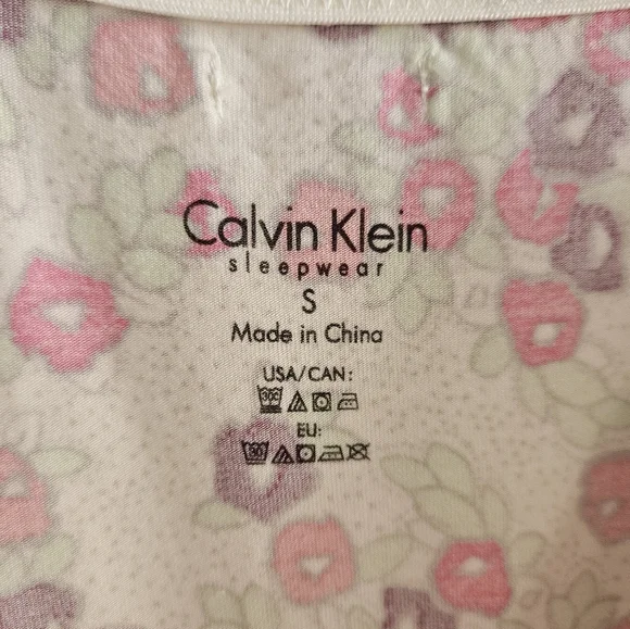 NWOT Calvin Klein floral size S/P cami sleep dress chemise with lace trim! - Picture 3 of 6